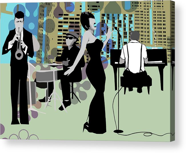 Quartet Acrylic Print featuring the digital art Quartet by Regina Wyatt