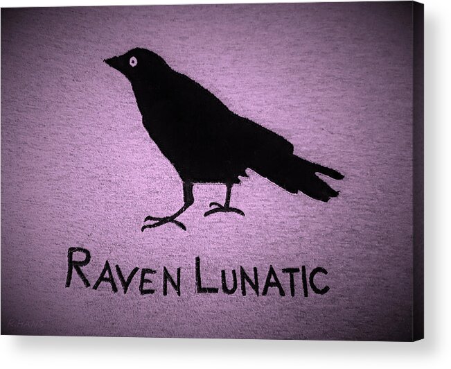 Bird Acrylic Print featuring the photograph Raven Lunatic Pink by Rob Hans