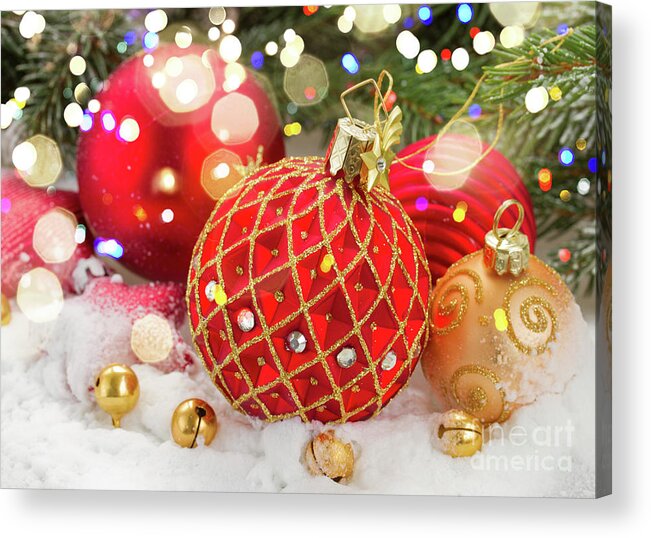 Christmas Acrylic Print featuring the photograph Red Christmas 2 by Anastasy Yarmolovich