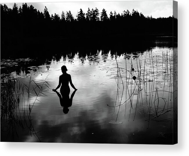 Silhouette Acrylic Print featuring the photograph Reflecting Beauty BoW by Nicklas Gustafsson