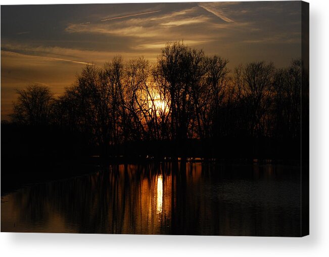 River Acrylic Print featuring the photograph River Sunset by Wanda Jesfield