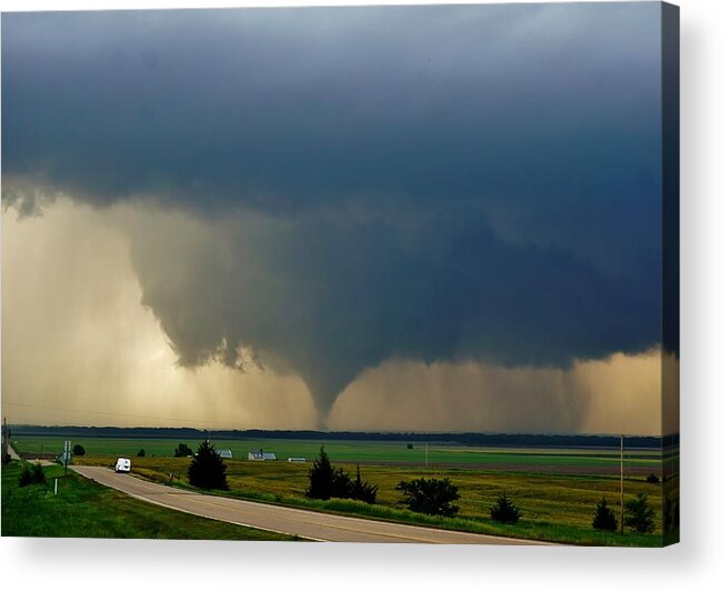 Tornado Acrylic Print featuring the photograph Roadside Twister by Ed Sweeney