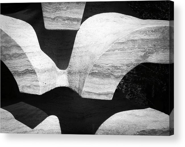 Rock Acrylic Print featuring the photograph Rock And Shadow by Catherine Lau