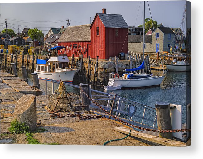 Myhaverphotography Acrylic Print featuring the photograph Rockport Waterfront by Mark Myhaver