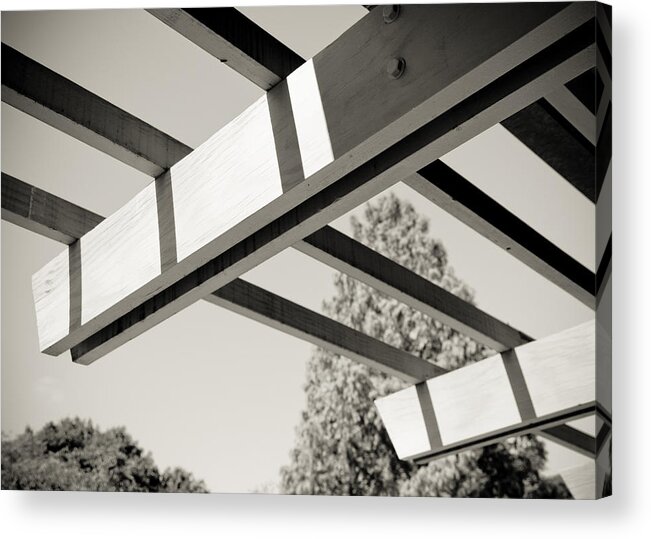 Lines Acrylic Print featuring the photograph Roof Beams by Edward Myers