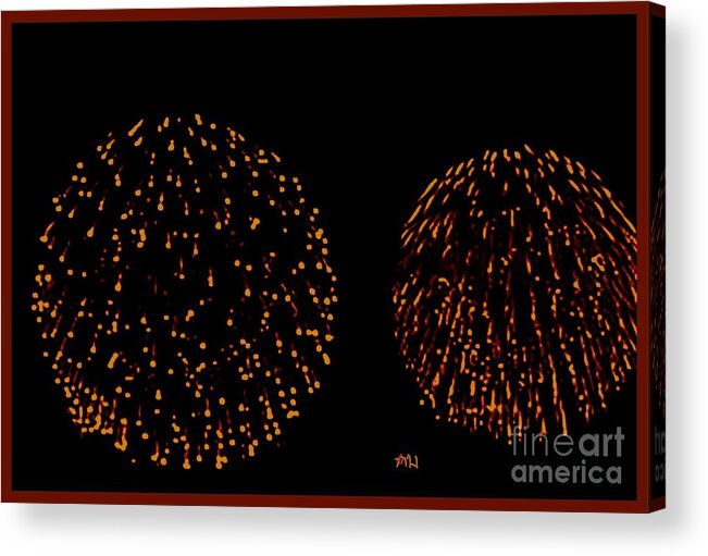 Photo Acrylic Print featuring the photograph Round Fireworks by Marsha Heiken