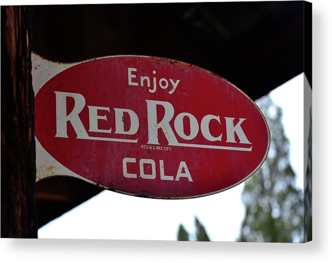 Red Rock Cola Sign Acrylic Print featuring the photograph Rrcola by David Lee Thompson