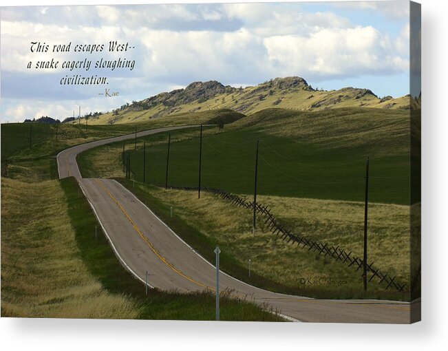 Rural Landscape Acrylic Print featuring the photograph Rural Landscape with Haiku by Kae Cheatham