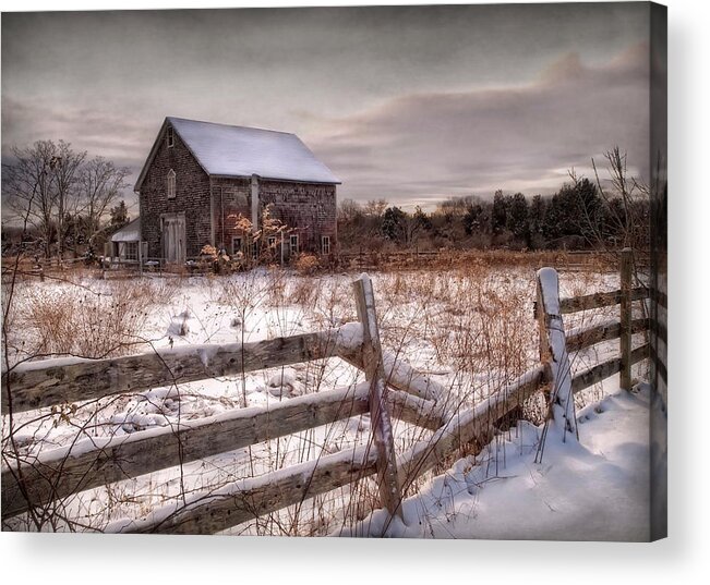 Old Barn Acrylic Print featuring the photograph Rustic Chill by Robin-Lee Vieira