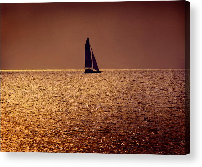 Boat Acrylic Print featuring the photograph Sailing by Steven Sparks