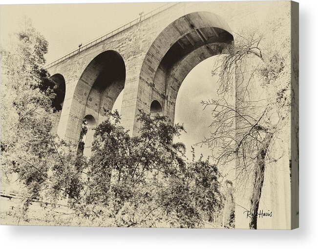 Cabrillo Bridge Acrylic Print featuring the photograph San Diego Historical Cabrillo Bridge by Russ Harris