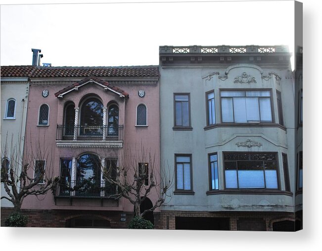 City Acrylic Print featuring the photograph San Francisco Row Homes - Close View by Matt Quest