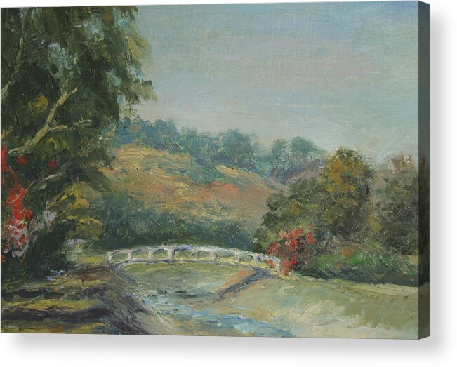 Landscape Acrylic Print featuring the painting San Juan Creek by Edward White