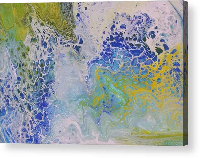 Acrylic Acrylic Print featuring the painting Sea Foam by Betsy Carlson Cross