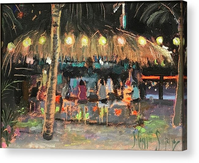  Impressionism Acrylic Print featuring the painting Seacrets at the Sandbar by Maggii Sarfaty