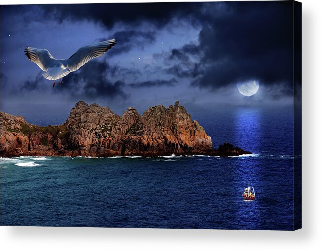 Beautiful Acrylic Print featuring the photograph Seagull flight by Jaroslaw Grudzinski