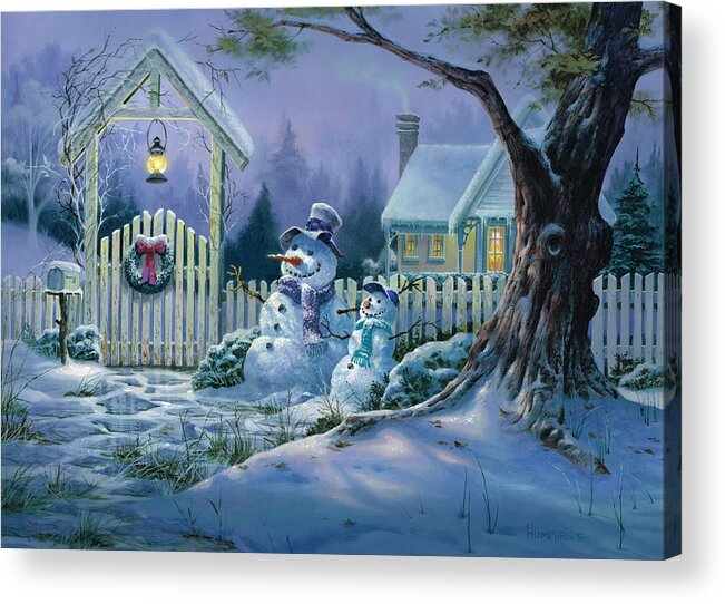 Michael Humphries Acrylic Print featuring the painting Season's Greeters by Michael Humphries