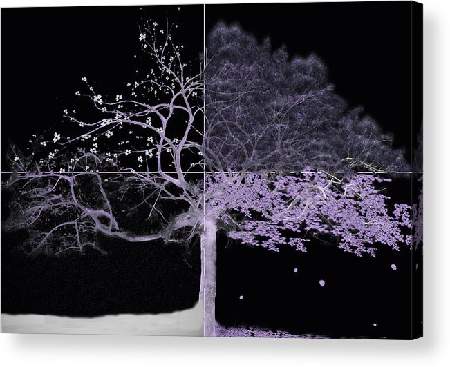 Tree Acrylic Print featuring the painting Seasons of Change by Gray Artus