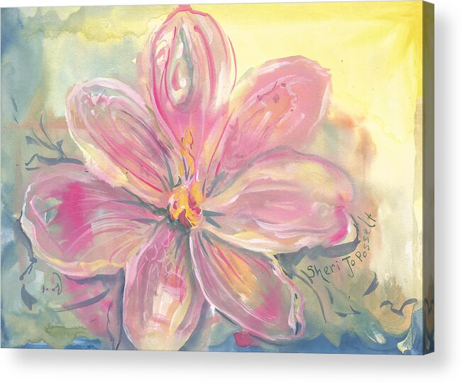 Intuitive Painting Acrylic Print featuring the painting Seven Petals by Sheri Jo Posselt