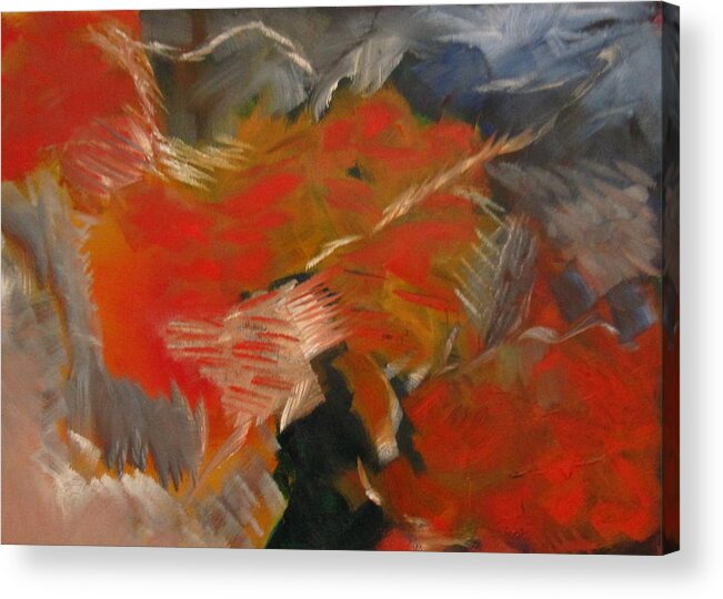 Landscape Abstract Acrylic Print featuring the painting Shadow by Patricia Cleasby