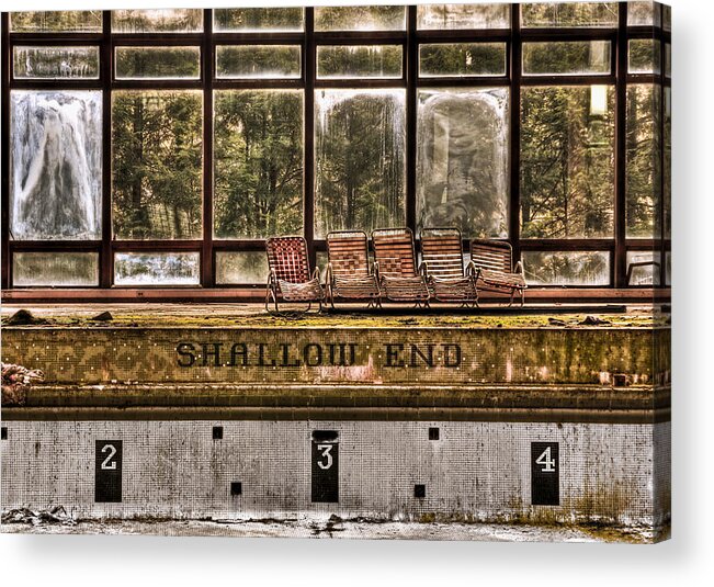 Abandoned Acrylic Print featuring the photograph Shallow End by Evelina Kremsdorf