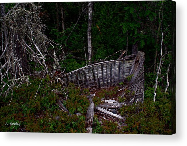Boat Acrylic Print featuring the photograph Ship Wrecked by Jo Smoley