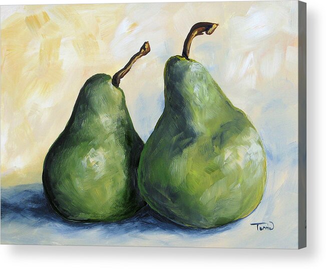Pear Acrylic Print featuring the painting Siblings by Torrie Smiley