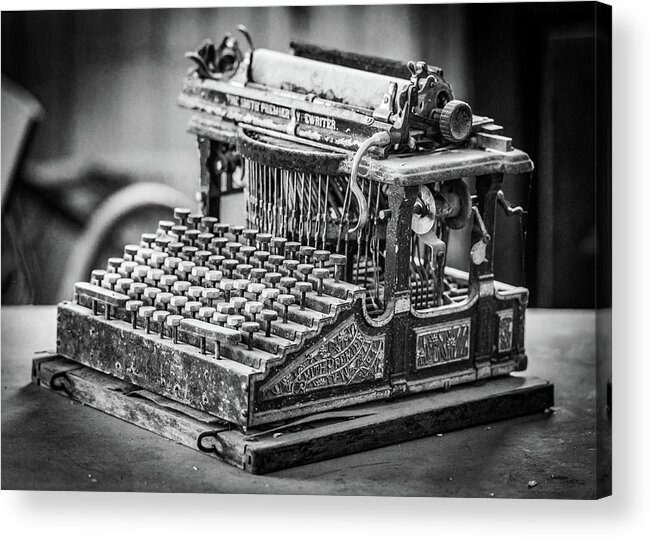 Bodie Acrylic Print featuring the photograph Smith Premier No 1 Typewriter - Bodie Ghost Town California by Duane Miller