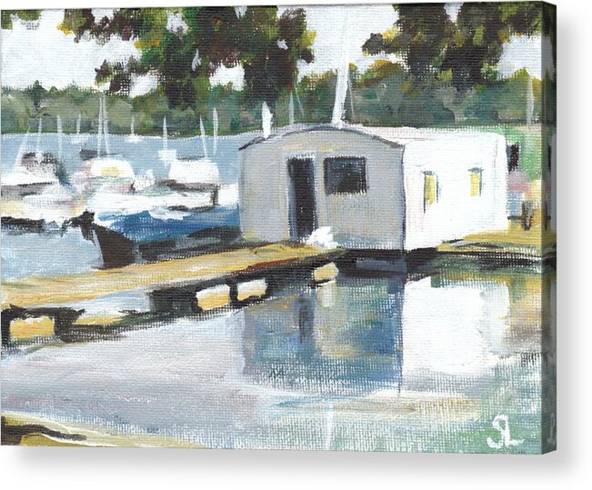 River Acrylic Print featuring the painting Smugglers' Cove by Sarah Lynch
