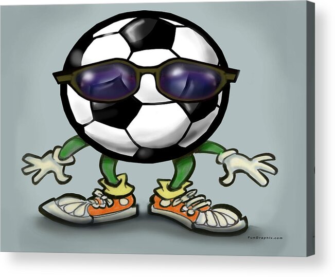 Soccer Acrylic Print featuring the digital art Soccer Cool by Kevin Middleton