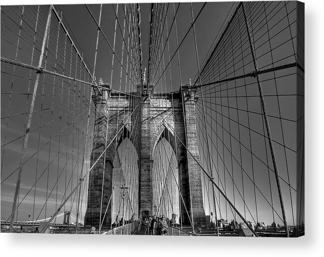 Architecture Acrylic Print featuring the photograph Spider Web by Evelina Kremsdorf