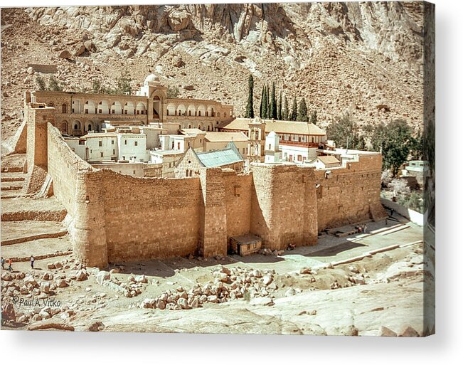  Acrylic Print featuring the photograph St Catherine's Monastery...Sinai by Paul Vitko