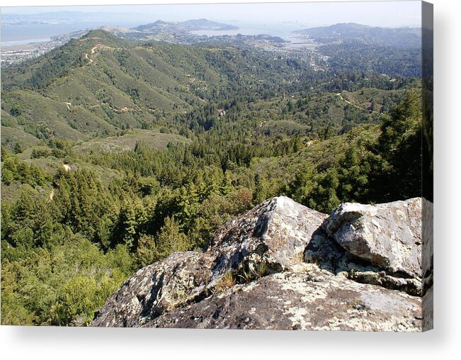 Mount Tamalpais Acrylic Print featuring the photograph Standing on the Rock by Ben Upham III