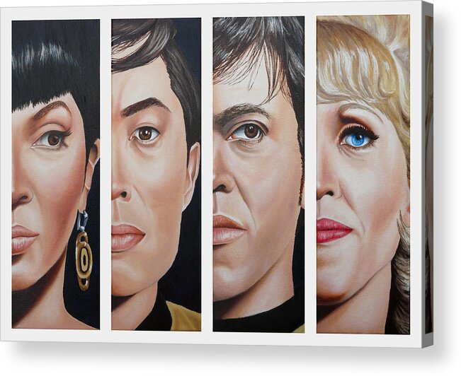 Star Trek Acrylic Print featuring the painting Star Trek Set Two by Vic Ritchey