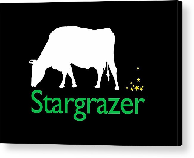 Cow Acrylic Print featuring the digital art Stargrazer by Jim Pavelle