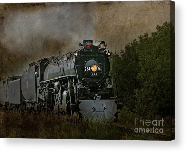 Train Acrylic Print featuring the photograph Steam Engine 261 by Clare VanderVeen