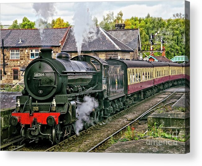 Steam Train Acrylic Print featuring the photograph Steaming out of Grosmont Station by Martyn Arnold