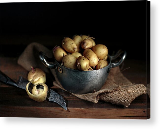 Potato Acrylic Print featuring the photograph Still Life with Potatoes by Nailia Schwarz