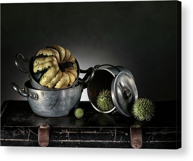 Still Life Acrylic Print featuring the photograph Still Life with Pumpkin by Nailia Schwarz