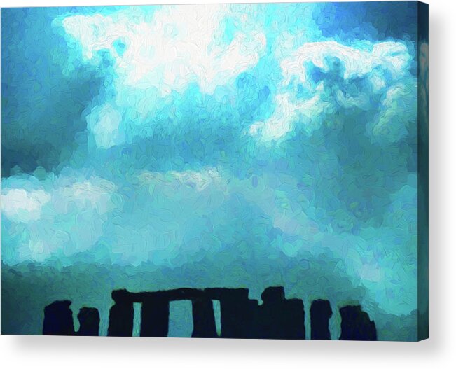  Stonehenge Acrylic Print featuring the photograph Stonehenge Silhouette by Dennis Cox
