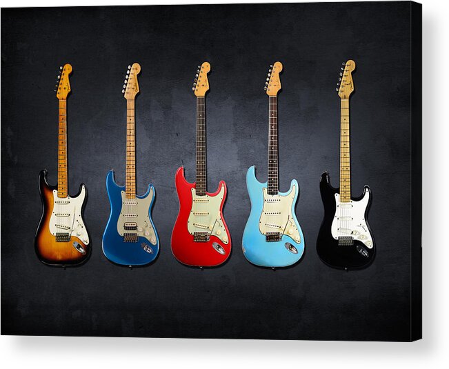 Fender Stratocaster Acrylic Print featuring the photograph Stratocaster by Mark Rogan