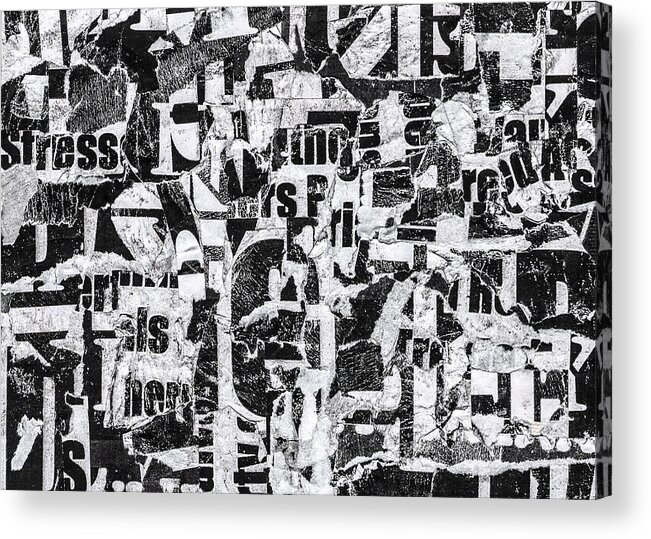 Stress Acrylic Print featuring the mixed media Stress by Roseanne Jones