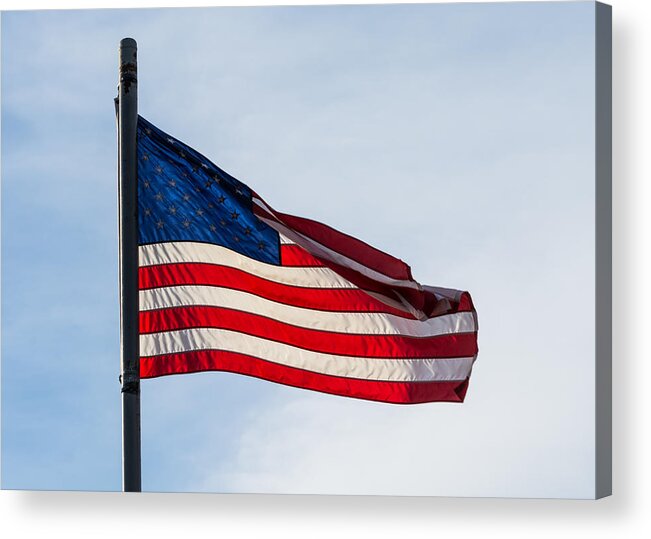 Sunlit Acrylic Print featuring the photograph Sunlit Flag by Holden The Moment