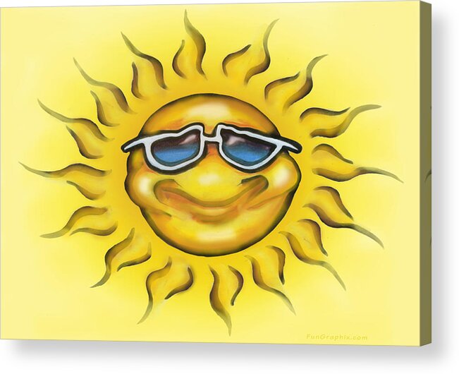 Sun Acrylic Print featuring the painting Sunny by Kevin Middleton