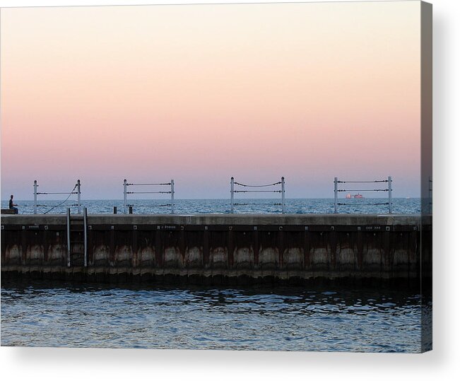 Chicago Acrylic Print featuring the photograph Sunset at Diversey Harbor by Laura Kinker
