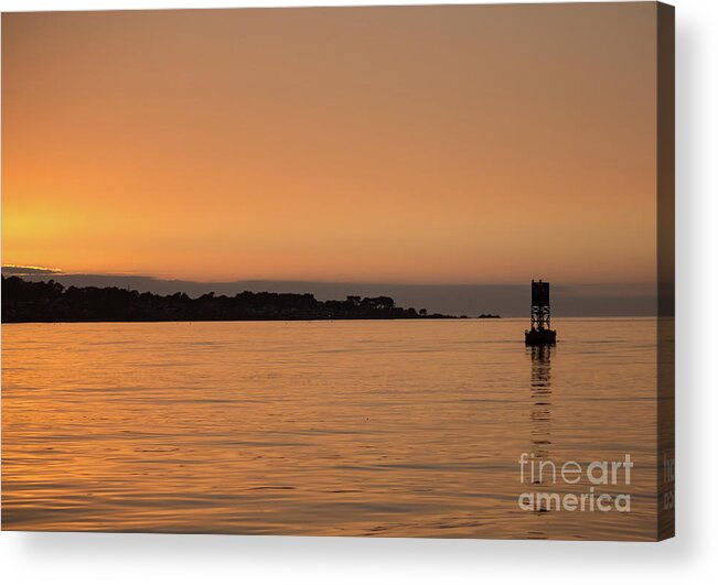 Sunset Acrylic Print featuring the photograph Sunset At Monterey Bay by Suzanne Luft