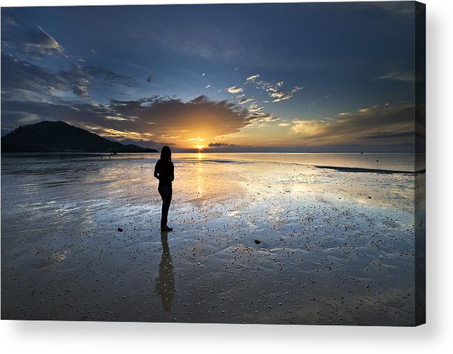 Landscape Acrylic Print featuring the photograph Sunset at Phuket Island by Ng Hock How