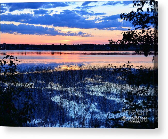Sunset On Lake Acrylic Print featuring the photograph Sunset on Porcupine Lake by Elaine Berger