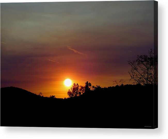 Sunset Silhouette 2 Acrylic Print featuring the photograph Sunset Silhouette 2 by Dark Whimsy