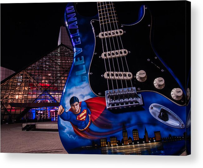 Cleveland Acrylic Print featuring the photograph Superman Rocks by Stewart Helberg